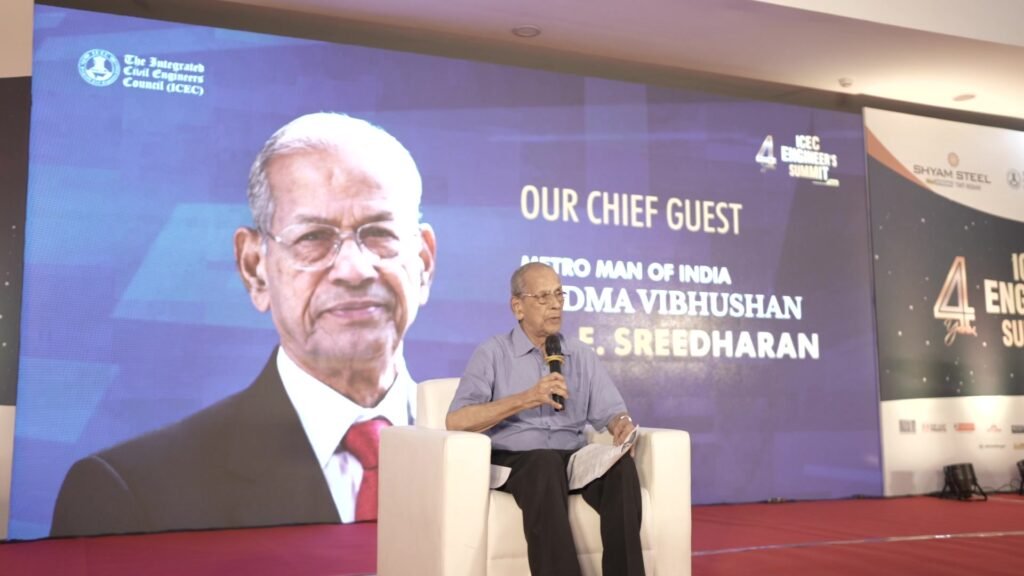 Chief Guest Dr. E. Sreedharan on stage