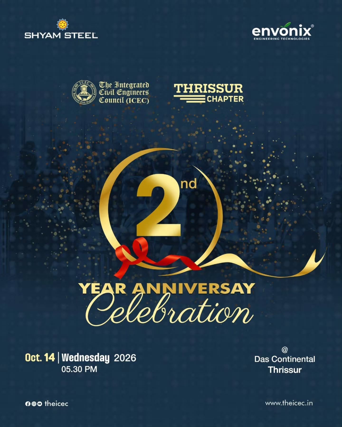 ICEC Thrissur Chapter 2nd Anniversary Celebration poster